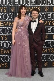 Erin Darke, left, and Daniel Radcliffe arrive at the 75th Primetime Emmy Awards on Monday, Jan. 15, 2024, at the Peacock Theatre in Los Angeles. (Photo by Richard Shotwell/Invision/AP) (Richard Shotwell/Invision/AP) Erin Darke, left, and Daniel Radcliffe arrive at the 75th Primetime Emmy Awards on Monday, Jan. 15, 2024, at the Peacock Theatre in Los Angeles. (Photo by Richard Shotwell/Invision/AP) (Richard Shotwell/Invision/AP)