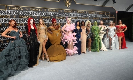 Cast members of RuPaul's Drag Race attend the 75th Primetime Emmy Awards in Los Angeles. (REUTERS)