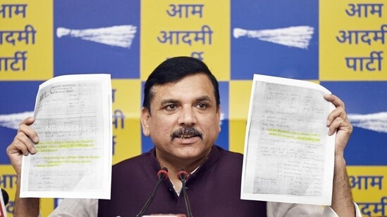 AAP leader Sanjay Singh. (HT File)