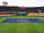 M. Chinnaswamy Stadium in Bengaluru. M. Chinnaswamy Stadium in Bengaluru.