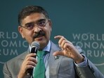 Anwaar-ul-Haq Kakar, Pakistan's caretaker prime minister, during a panel session on day two of the World Economic Forum (WEF) in Davos, Switzerland.