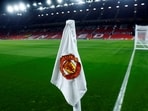 General view of a corner flag inside the stadium before the match 