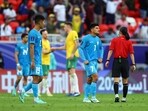  India's Anirudh Thapa looks dejected after the match against Australia