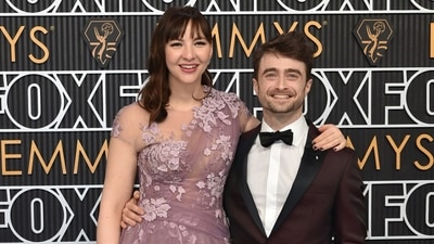 Erin Darke and Daniel Radcliffe at the 75th Primetime Emmy Awards on Monday, Jan. 15, 2024. (AP) Erin Darke and Daniel Radcliffe at the 75th Primetime Emmy Awards on Monday, Jan. 15, 2024. (AP)