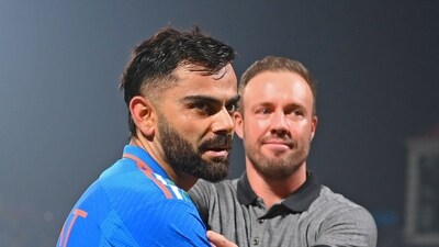 India's Virat Kohli with former South African cricketer AB de Villiers during the match against South Africa (BCCI Twitter) India's Virat Kohli with former South African cricketer AB de Villiers during the match against South Africa (BCCI Twitter)