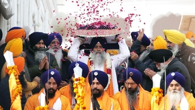 The Sikh community across the country is celebrating the 357th birth anniversary of the 10th Sikh Guru, Shri Guru Gobind Singh, today, January 17, with great fervor and enthusiasm. (ANI) The Sikh community across the country is celebrating the 357th birth anniversary of the 10th Sikh Guru, Shri Guru Gobind Singh, today, January 17, with great fervor and enthusiasm. (ANI)