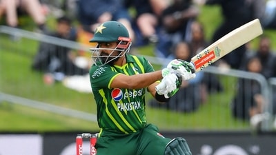 Pakistan's Babar Azam (R) bats while being watched by New Zealand's wicketkeeper Tim Seifert during the third Twenty20 international cricket match between New Zealand and Pakistan (AFP) Pakistan's Babar Azam (R) bats while being watched by New Zealand's wicketkeeper Tim Seifert during the third Twenty20 international cricket match between New Zealand and Pakistan (AFP)