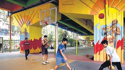 Navi Mumbai, India - June 22, 2023:Sports complex under the Sanpada flyover at Sanpada in Navi Mumbai in Navi Mumbai, India, on Thursday, June 22, 2023. (Photo by Bachchan Kumar/ HT PHOTO) (HT PHOTO) Navi Mumbai, India - June 22, 2023:Sports complex under the Sanpada flyover at Sanpada in Navi Mumbai in Navi Mumbai, India, on Thursday, June 22, 2023. (Photo by Bachchan Kumar/ HT PHOTO) (HT PHOTO)