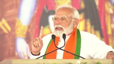 Prime Minister Narendra Modi speaking at the Shakthikendra Incharges Sammelan in Kochi on Wednesday. (PTI) Prime Minister Narendra Modi speaking at the Shakthikendra Incharges Sammelan in Kochi on Wednesday. (PTI)