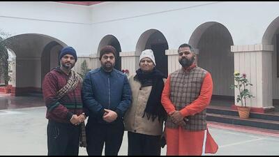 The group, based in Sector 45, is famous for its community feasts during the Amarnath Yatra since 2010, will be stationed near Gate Number 3 of Ayodhya railway station from January 25. (HT Photo) The group, based in Sector 45, is famous for its community feasts during the Amarnath Yatra since 2010, will be stationed near Gate Number 3 of Ayodhya railway station from January 25. (HT Photo)