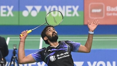 Kidambi Srikanth in action during Yonex Sunrise India Open 2024 at IGI Stadium (Hindustan Times) Kidambi Srikanth in action during Yonex Sunrise India Open 2024 at IGI Stadium (Hindustan Times)