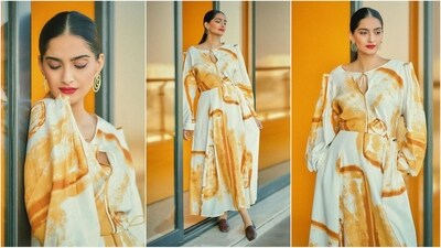 Sonam Kapoor reigns supreme when it comes to fashion and style. The gorgeous actress is a total stunner who is always hitting the fashion targets like a pro. Whether it's a sartorial saree or a red carpet-worthy gown, Sonam knows how to turn heads with her incredible fashion sense and undeniable beauty. The stylish diva is quite active on social media and her glam Insta-diaries filled with fashion-forward looks are a veritable treasure trove of style inspiration for all her followers. Her latest look full of grace and elegance is no exception and is sure to steal your heart. Scroll down to take some fashion notes. (Instagram/@sonamkapoor) Sonam Kapoor reigns supreme when it comes to fashion and style. The gorgeous actress is a total stunner who is always hitting the fashion targets like a pro. Whether it's a sartorial saree or a red carpet-worthy gown, Sonam knows how to turn heads with her incredible fashion sense and undeniable beauty. The stylish diva is quite active on social media and her glam Insta-diaries filled with fashion-forward looks are a veritable treasure trove of style inspiration for all her followers. Her latest look full of grace and elegance is no exception and is sure to steal your heart. Scroll down to take some fashion notes. (Instagram/@sonamkapoor)