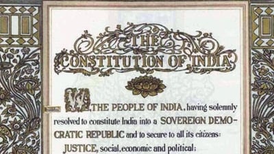 Kerala government makes Preamble to the Constitution part of school textbooks. (HTPHOTO) Kerala government makes Preamble to the Constitution part of school textbooks. (HTPHOTO)