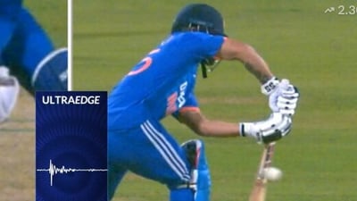Rinku Singh had a LBW decision against him overturned in the 3rd T20I (X) Rinku Singh had a LBW decision against him overturned in the 3rd T20I (X)