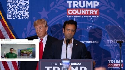 Vivek Ramaswamy and Donald Trump Vivek Ramaswamy and Donald Trump