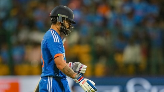 India's top order was blown away within the first five overs with Virat Kohli and Sanju Samson falling for golden ducks and the hosts were tottering at 22/4(PTI)