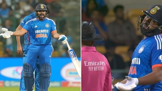 Rohit Sharma couldn't be calmed down. (BCCI/Screengrab)