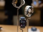 Apple Watch Ultra 2 smartwatches at the company's Grand Central store in New York, US, on Wednesday, Dec. 20, 2023 (Photographer: Jeenah Moon/Bloomberg)