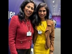 Gita Gopinath with Leena Nair at the World Economic Forum. 