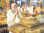 Prime Minister Narendra Modi performs Pooja and Darshan at Guruvayur Temple in Guruvayur, Kerala on Wednesday. (ANI) Prime Minister Narendra Modi performs Pooja and Darshan at Guruvayur Temple in Guruvayur, Kerala on Wednesday. (ANI)