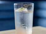 The Antz - a cocktail that has a garnish of black ants from Thailand