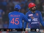 Rohit Sharma argues with Mohammad Nabi