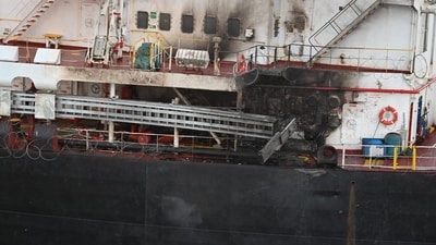 MV Genco Picardy has 22 crew, including 9 Indian sailors. (ANI ) MV Genco Picardy has 22 crew, including 9 Indian sailors. (ANI )