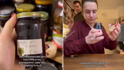 The image shows a woman who ate jam that was made about 27 years ago. (Instagram/@hrhgeorgiana) The image shows a woman who ate jam that was made about 27 years ago. (Instagram/@hrhgeorgiana)