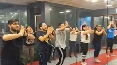 A glimpse of the workout video featuring Keejo Kesari Ke Lal, a Hanuman bhajan by Lakhbir Singh. A glimpse of the workout video featuring Keejo Kesari Ke Lal, a Hanuman bhajan by Lakhbir Singh.
