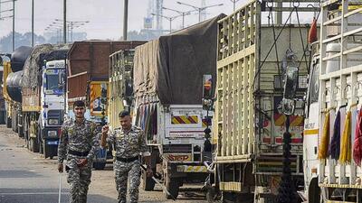 Trucks parked during a strike by drivers over new penal provisions in Nagpur, (PTI/REPRESENTATIVE IMAGE)