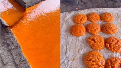 Snapshot of the process through which jaggery is made. (Instagram/@foodiesfab_india) Snapshot of the process through which jaggery is made. (Instagram/@foodiesfab_india)