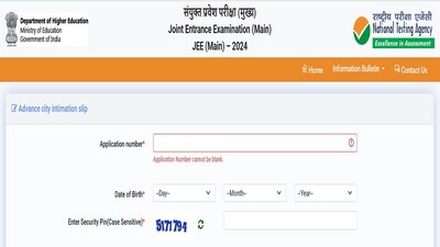 JEE Mains Exam 2024: Advance city intimation slip for Paper I out, link here JEE Mains Exam 2024: Advance city intimation slip for Paper I out, link here