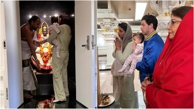 Priyanka Chopra and Nick Jonas's daughter, Malti Marie Chopra Jonas, turned two years old on January 15. The couple celebrated the special day by throwing an Elmo-themed bash and inviting their close friends and family members. Yesterday, Nick had posted snippets from the affair, and today, Priyanka took to Instagram to share unseen pictures from the celebrations. The album also has photos of the couple's temple visit with Malti and Priyanka's mom, Madhu Chopra, and moments from her and Nick's dates. Check them out inside. (Instagram) Priyanka Chopra and Nick Jonas's daughter, Malti Marie Chopra Jonas, turned two years old on January 15. The couple celebrated the special day by throwing an Elmo-themed bash and inviting their close friends and family members. Yesterday, Nick had posted snippets from the affair, and today, Priyanka took to Instagram to share unseen pictures from the celebrations. The album also has photos of the couple's temple visit with Malti and Priyanka's mom, Madhu Chopra, and moments from her and Nick's dates. Check them out inside. (Instagram)