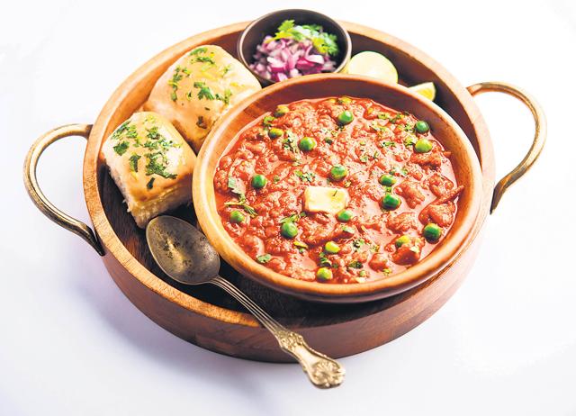 Gujarati food is not all sweet. Pav bhaji, invented in Mumbai, is spicy enough to cut through the butter flavour. (Shutterstock) Gujarati food is not all sweet. Pav bhaji, invented in Mumbai, is spicy enough to cut through the butter flavour. (Shutterstock)
