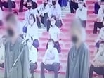 Video footage showed North Korean authorities publicly sentencing two teenagers. Video footage showed North Korean authorities publicly sentencing two teenagers.