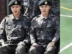 Photos of Jungkook's military duty completion ceremony shared on social media(Bighit Music, Nate Pann)