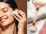 Tools like ice rollers and gua sha massagers can help reduce facial puffiness(Shutterstock)