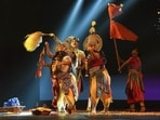 Artistes from Varanasi present a dance drama, Ram Ki Shakti Puja, at Purana Qila (Old Fort).