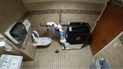 Anand Mahindra shared video of a bathroom-cleaning robot called Janitor. (X/@@anandmahindra) Anand Mahindra shared video of a bathroom-cleaning robot called Janitor. (X/@@anandmahindra)