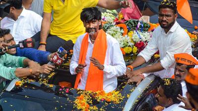 Maratha reservation activist Manoj Jarange Patil plans to begin an indefinite hunger strike after the march reaches Mumbai on January 26 (PTI FILE PHOTO) Maratha reservation activist Manoj Jarange Patil plans to begin an indefinite hunger strike after the march reaches Mumbai on January 26 (PTI FILE PHOTO)