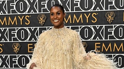 Issa Rae at the 75th Emmy Awards on January 15, 2024. (AFP)