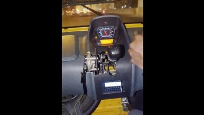 Customised paddle shifter by Bengaluru Uber driver. (X/@Parth Parmar) Customised paddle shifter by Bengaluru Uber driver. (X/@Parth Parmar)
