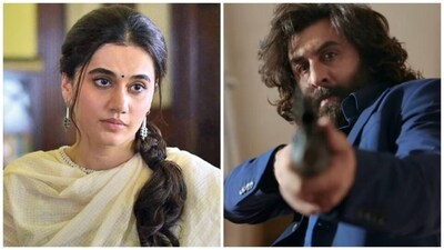 Taapsee Pannu in a still from Thappad, which was about a woman leaving her husband after he slaps her; Ranbir Kapoor in a still from Animal. Taapsee Pannu in a still from Thappad, which was about a woman leaving her husband after he slaps her; Ranbir Kapoor in a still from Animal.