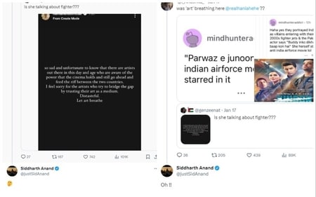 Director Siddharth Anand indirectly responds to criticism of Fighter by Pakistani actors and their concern about anti-Pakistan content in his film. Director Siddharth Anand indirectly responds to criticism of Fighter by Pakistani actors and their concern about anti-Pakistan content in his film.