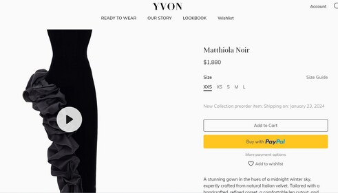 Kriti's stunning dress is from the brand YVON and comes with a price tag of $1,880, which is equivalent to ₹1.56 lakh. (yvonthelabel.com) Kriti's stunning dress is from the brand YVON and comes with a price tag of $1,880, which is equivalent to ₹1.56 lakh. (yvonthelabel.com)
