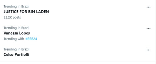 'Justice for Bin Laden' is trending on X in Brazil. (X) 'Justice for Bin Laden' is trending on X in Brazil. (X)