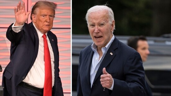 Donald Trump is leading president Joe Biden in as many as five key states, it has been revealed by a new poll from The New York Times and Siena College (AP Photo/Phelan M. Ebenhack, AP Photo/Manuel Balce Ceneta)