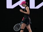 Iga Swiatek of Poland reacts during her third round loss Iga Swiatek of Poland reacts during her third round loss