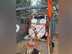 On Saturday, world's largest lock, weighing 400 kg, and 1,265 kg of laddoo prasad reached Ayodhya as offerings from dedicated devotees. On Saturday, world's largest lock, weighing 400 kg, and 1,265 kg of laddoo prasad reached Ayodhya as offerings from dedicated devotees.