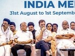 Opposition's Indian National Developmental Inclusive Alliance (INDIA) bloc leaders hold a meeting in Mumbai on September 1. (Hindustan Times)